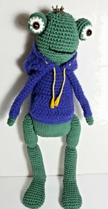 The Frog Prince Green Knitted Soft Children's Doll Toy 9.8 ...