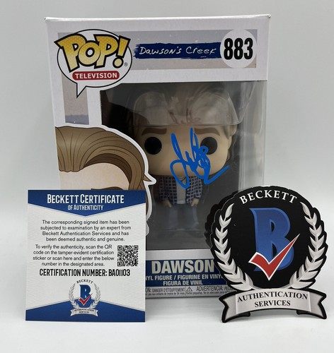 JAMES VAN DER BEEK SIGNED FUNKO POP DAWSON DAWSON’S CREEK #883 B BECKETT BAS COA