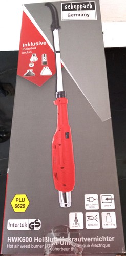 Heißluftunkrautvernichter HWK600 scheppach incl. Zubehör, NEU,in Originalverpack - Bild 1 von 3