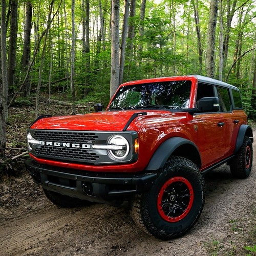Ford Performance 5pc Gloss Red Aluminum Bead Lock Trim Kit For 2021+ Bronco - Picture 4 of 5