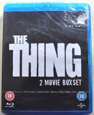 NEW & FACTORY SEALED " THE THING "  2 MOVIE BOXSET REG 2 BLU RAY DVD HORROR FILM