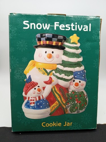 CIB SNOW FESTIVAL CHRISTMAS COOKIE JAR 9.5 in ITEM # 5583 CERTIFIED INTERN. CORP - Picture 15 of 20