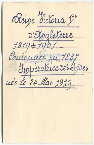 HM QUEEN VICTORIA - Lizenzkarte - Bild 2 von 2