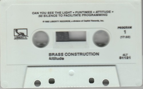 BRASS CONSTRUCTION CASSETTE TAPE: "ATTITUDE" 1982 - Imagen 2 de 5