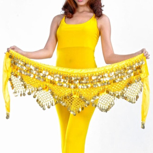 Damen Sweet Bellydance Hüftschal mit Goldmünzen Röcke Halstuch laut - Bild 22 von 22