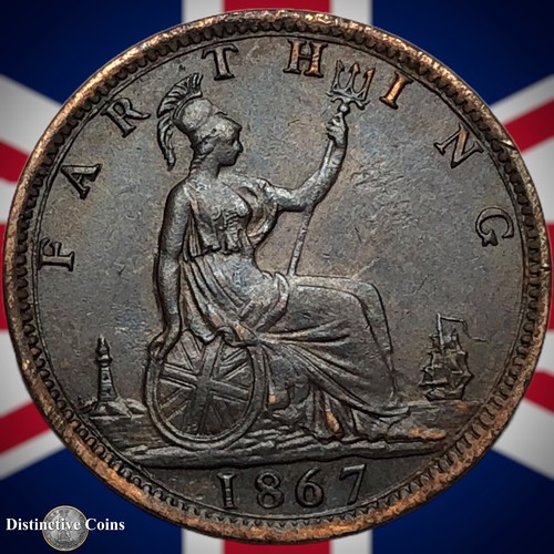 Great Britain 1867 Farthing 1/4d GB3614 - Picture 2 of 2