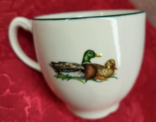 Vintage Johnson Brothers England BROOKSHIRE Coffee Cup With Ducks Pheasants 8 oz