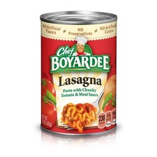 Chef Boyardee Lasagna Pasta With Chunky Tomato Meat Sauce 15 oz, 12 Pack