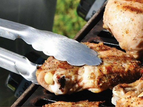 AU Heavy Duty Stainless Steel Tong with lock Toast Tongs BBQ Serve Kitchen - Picture 2 of 5