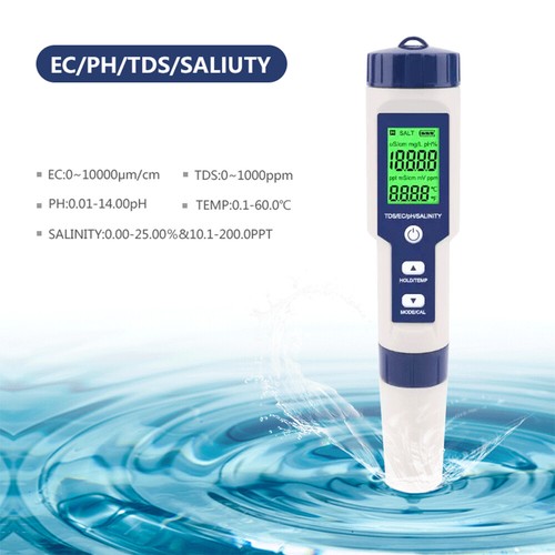 Digital Tester PH+TDS EC Wassertest Meter Messgerät Leitwertmessgerät 0-10000ppm - Bild 13 von 14