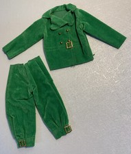 BARBIE MADDIE MOD CLONE HONG KONG GREEN VELVETY KNICKERS PANTS  JACKET
