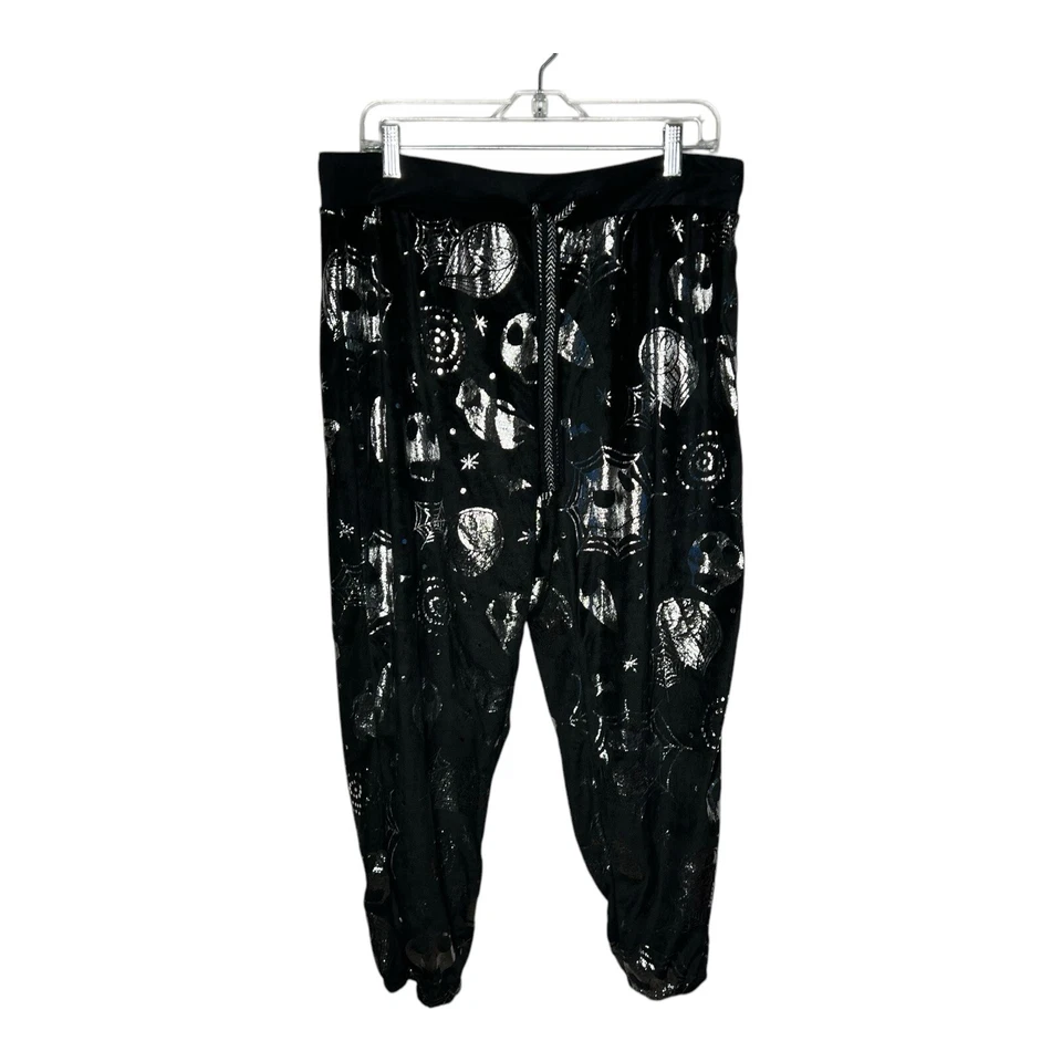 Pesadilla antes de Navidad Pantalones Disney Mujer Grande Salón Jogger Terciopelo Foto 2 de 4