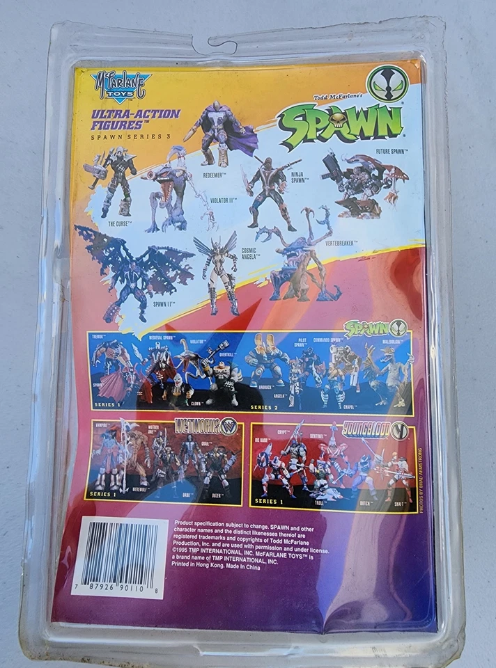 Figura de acción McFarlane Toys Silver Medieval Spawn 1995 edición especial Libro de historietas Foto 3 de 4