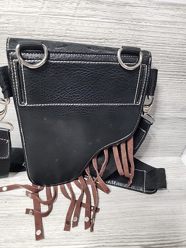 LOOK...MOB US 88 LOGO Women's Studded Fringe Convertible Handbag Shoulder/Waist. - Picture 6 of 13