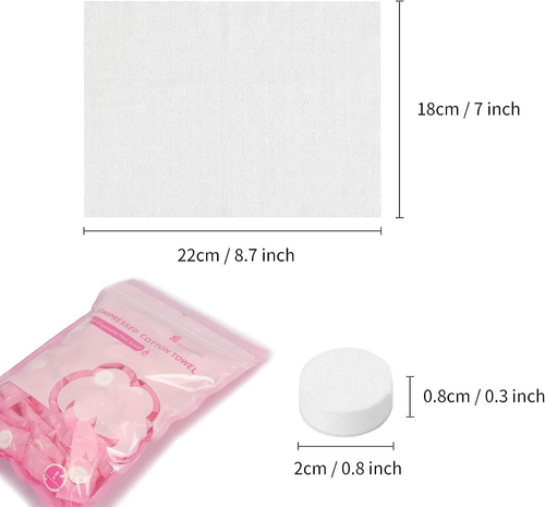 Compressed Towel 100 PCS Mini Tablets Disposable Portable Face Towel Cotton Coin - Picture 2 of 12