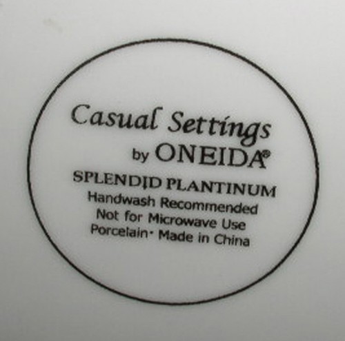 Casual Settings Oneida Splendid Platinum Soup Bowl 8" Ex condition - Picture 2 of 2