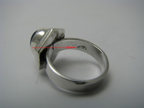 HANDCRAFTED STERLING SILVER RING LAPIS LAZULI STONE US Size 7 Italy c1960s Rare! - Picture 5 of 10