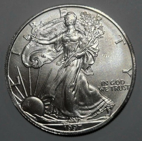 1997 - 1 oz American Silver Eagle Coin - 1 Troy oz .999 Silver  Uncirculated