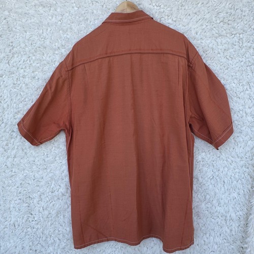 Tommy Bahama Relax kurzärmliges Hawaiihemd Seide Baumwolle Knopfleiste orange XL - Bild 2 von 8