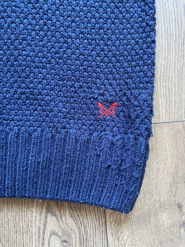 Suéter Jersey Cuello Redondo Crew Clothing Para Hombres Talla Grande L Azul Marino Tejido En muy buena condición - Imagen 3 de 9