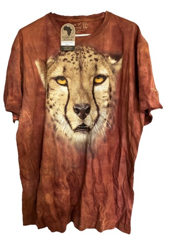 Cheetah T-Shirt Tones of Africa Hand-Dyed Adult XL New with Tag - Picture 2 of 10