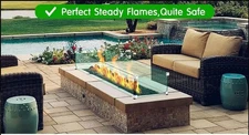 Skyflame Fire Pit Glass Wind Guard, 35 x 11.5