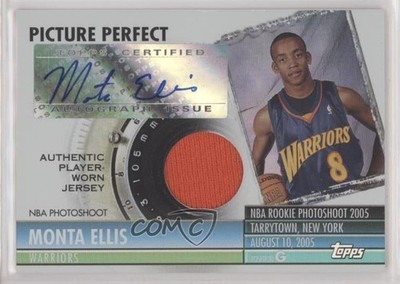 2005 Big Game Picture Perfect Relics Monta Ellis (Jersey) Rookie Auto RC 06bg