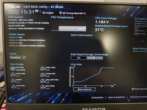 ASUS Z270-WS DDR4 LGA 1151 U.2 M.2 Motherboard w i7 7700k 16GB DDR4 TESTED WORKS - Picture 15 of 15