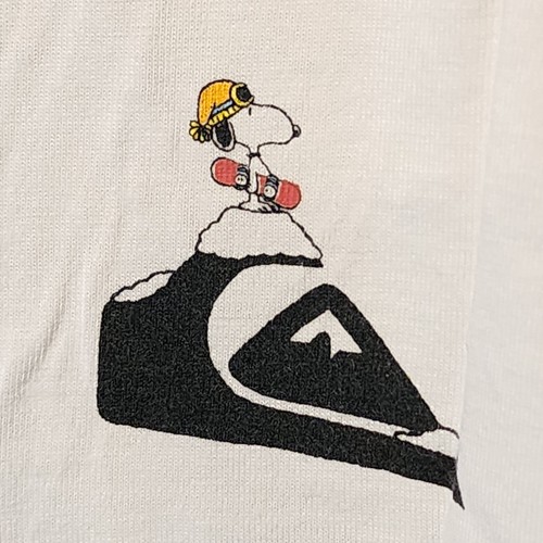 Quicksilver x Peanuts Snoopy Snowboarding On The Logo Men’s Size Small - Picture 3 of 8