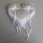 Ringkissen Herz Satin einfach 18x19cm mit Satinschleife zum Selbergestalten DIY