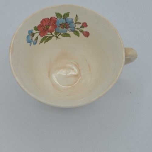 Juego de 4 tazas de té de oro de 22k de China sajona francesa tiempo de flor - Imagen 7 de 11