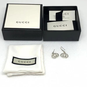 Boucles d'oreilles créoles G imbriquées GUCCI pour les deux oreilles argent accessoires pour femmes