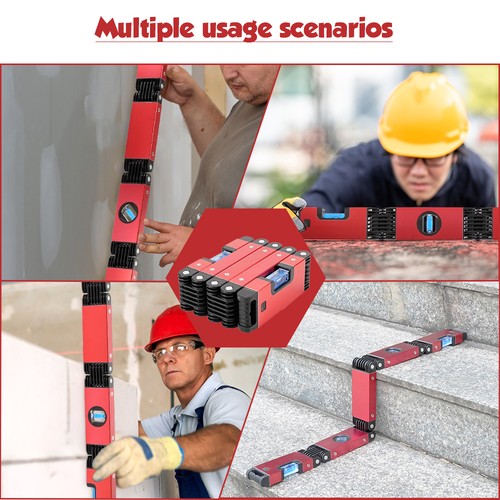 Multi-Function Foldable Level Measuring Tool,Larmeil 28 Inch Folding Level Woodw - Picture 14 of 18