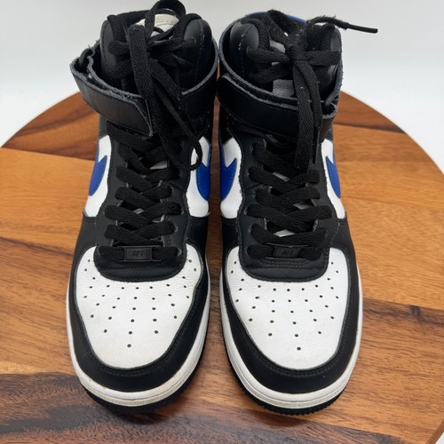 Nike Air Force 1 High By You Mens 7.5 Black White Blue Custom Sneakers AQ3771994 - Picture 3 of 10