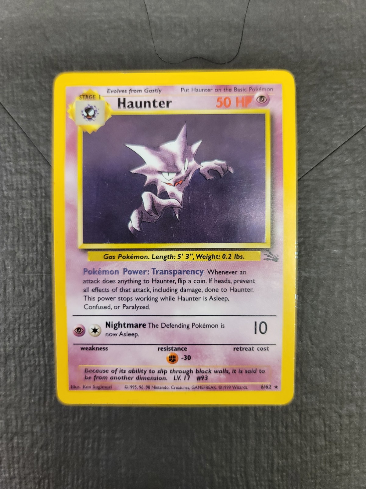 Haunter 6/62 Fossil Holo