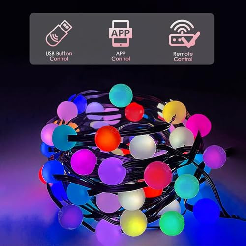 Color Changing LED String Lights, 16.5Ft Smart RGB LED Twinkle String Lights - Picture 5 of 8