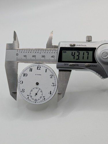 Cyma Ref. Movimiento Reloj Bolsillo Manual 971 Hecho en Suiza REPARACIÓN NO PROBADA 43.2mm - Imagen 11 de 11