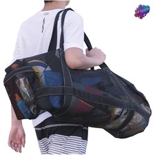 Durable XXL Mesh Gear Bag for Diving and Beach Activities   136L Capacity
