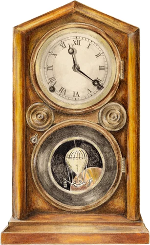 Clock Antique Old Classic Furniture Self Adhesive Vinyl Sticker
