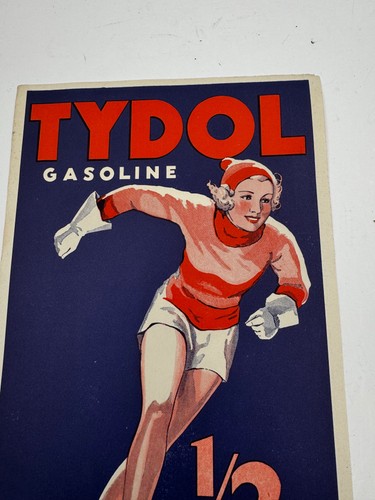 Vintage Tydol Gasoline Broadside Ad Rare Minty - Picture 2 of 8