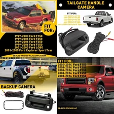 Tailgate Handle with View Rear Camera Camera Backup for Ford F150/F250/F350/F450