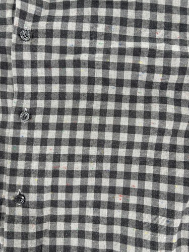 Miller Westby Long Sleeve Button Shirt L Men Black White Soft Plaid Bulgaria - Picture 8 of 10