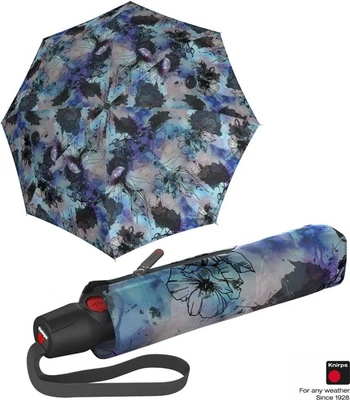 Knirps Regenschirm Damen Taschenschirm T.200 Auf-Zu-Automatik groß aquarius