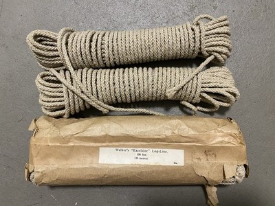 Seltene Vintage Walkers  Excelsior  Log-Line Bootsleine insgesamt ca. 60m
