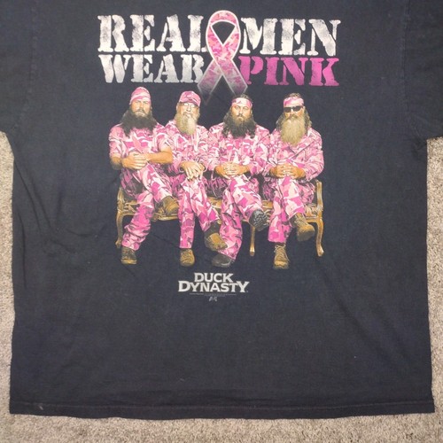 Duck Dynasty Shirt Men 2XL Phil Robertson Cancer Awareness Real Men Wear Pink - Picture 3 of 14