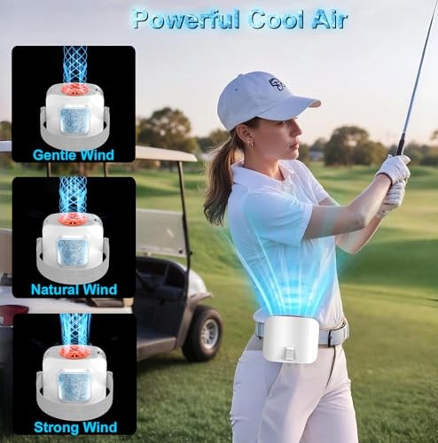 Portable Waist Fan with Icy Cooling Plate, Personal Travel Neck Fan Wearable - Picture 5 of 7