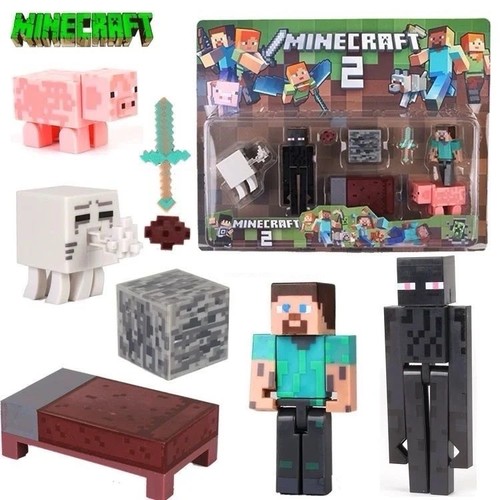 Minecraft mini figure set 5 different mini figure sets random colour weapons - Picture 8 of 11