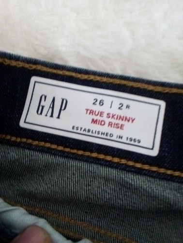 GAP Damen True Skinny Mid Rise / Stretch Dark Jeans 26/2R NEU! - Bild 6 von 7