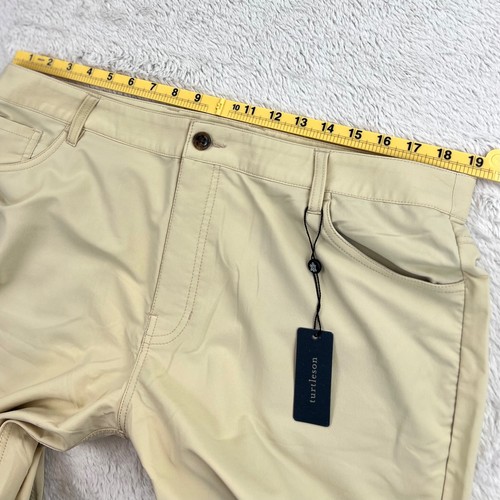 Turtleson Anderson Performance Pants Men's 38 Tan Stretch Nylon Travel Tech NWT - Picture 7 of 9