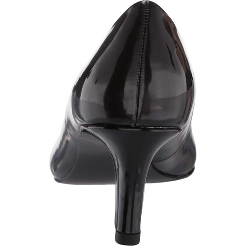 Easy Street Women Faux Patent Pointe Pointed Toe Pump Heels Size US 7W Black - Picture 4 of 6